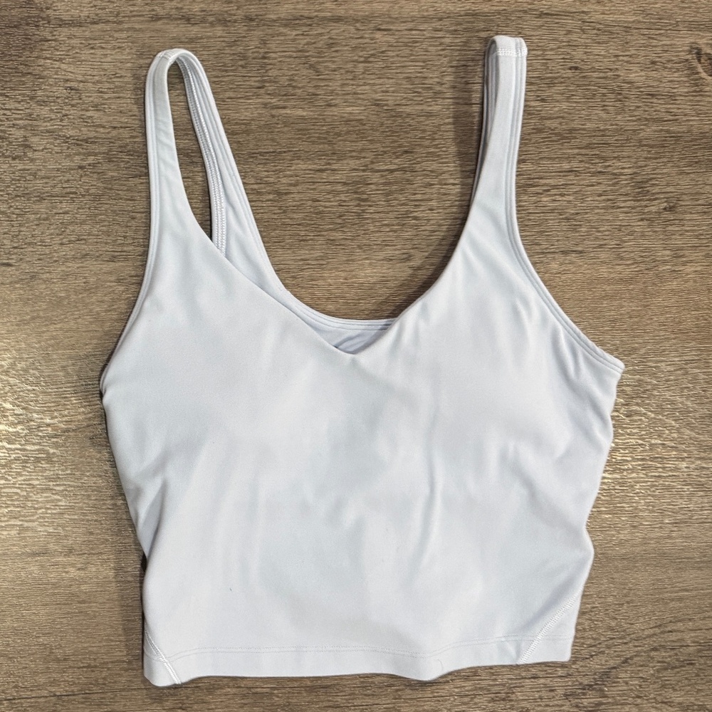Lululemon Align Tank Top Light Blue Linen Nulu Fabric Women's size 6